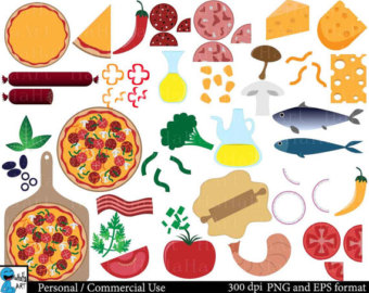 Pizza toppings clip art 