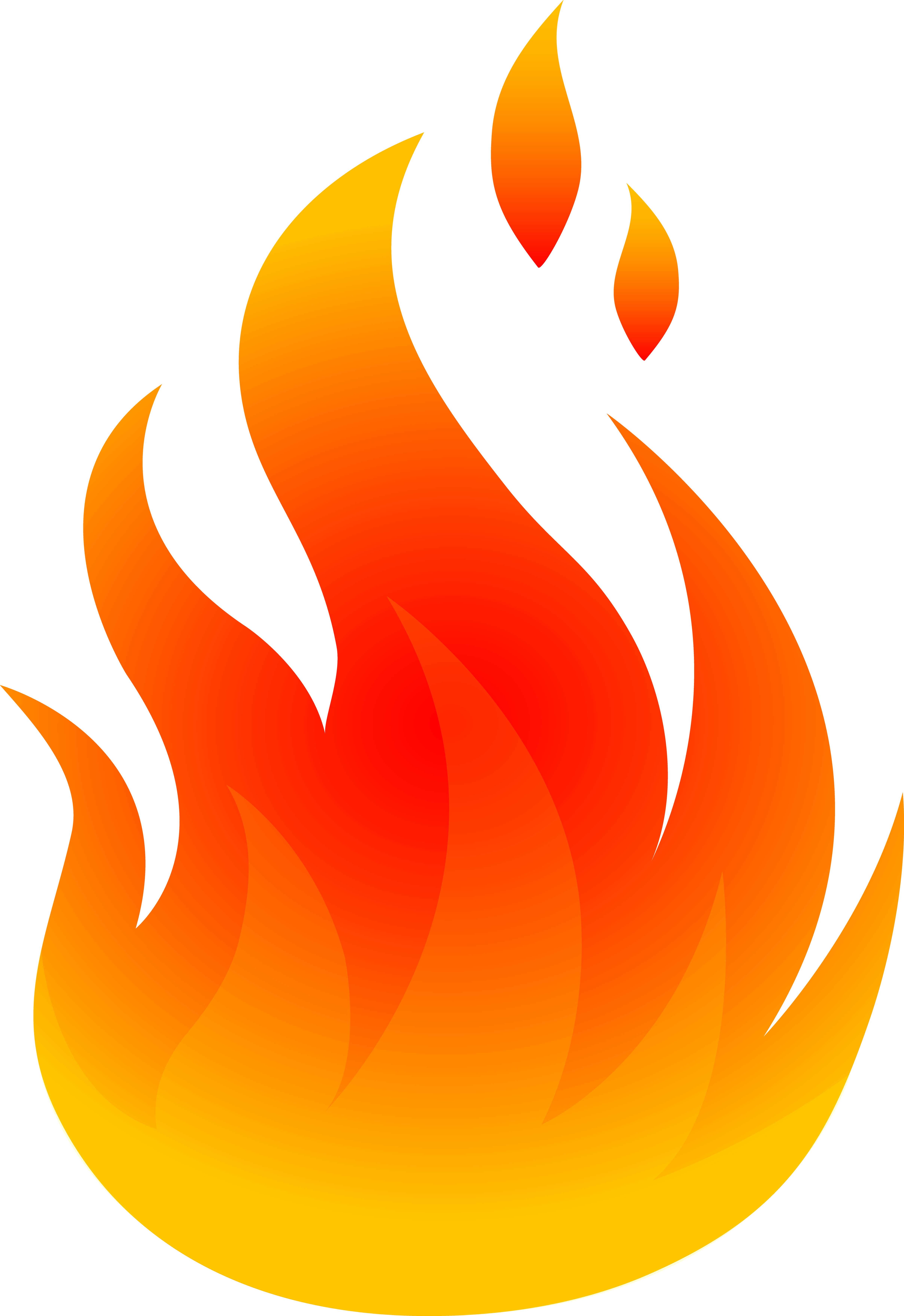 Realistic fire flames clipart 