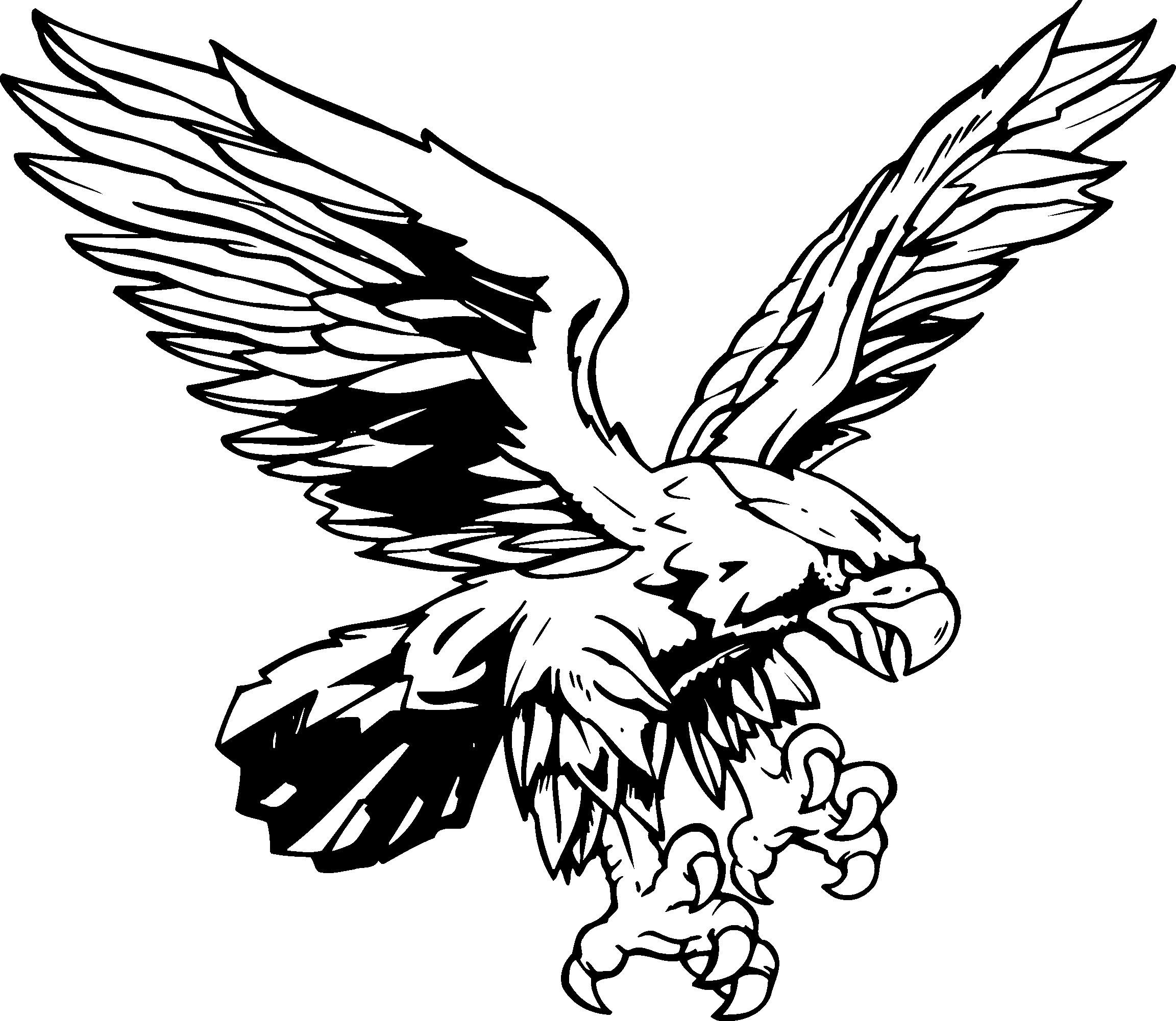 Falcon wingspan clipart 