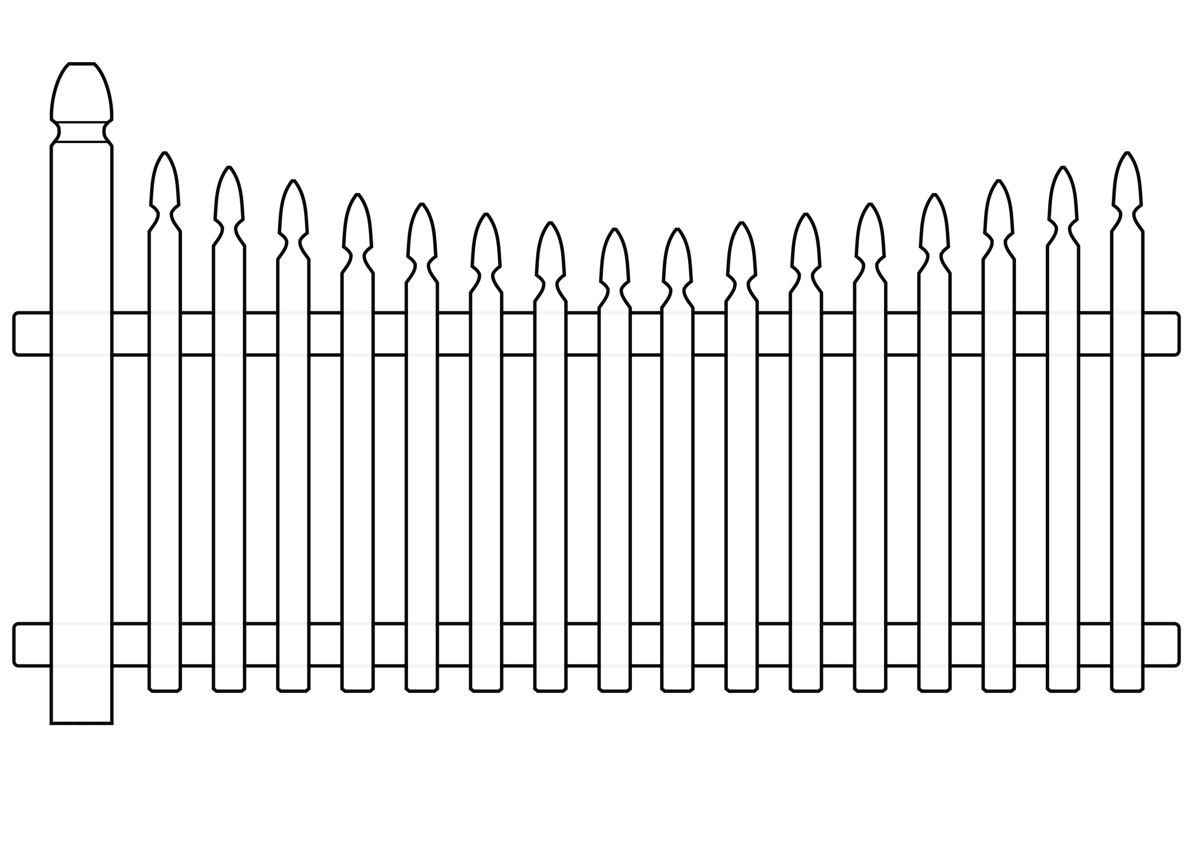 Clipart picket fence 