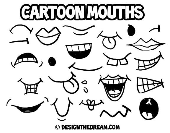 Eyes and mouth clipart drawing 