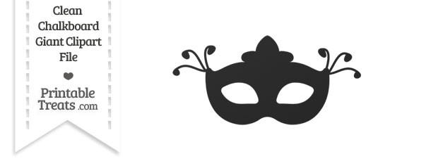 Black masquerade mask clipart 