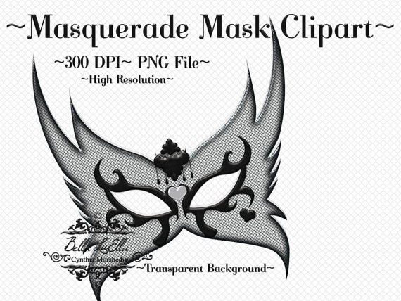 Masquerade Mask Clipart by BellasScrapsnClips 