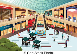 Shopping mall clipart 