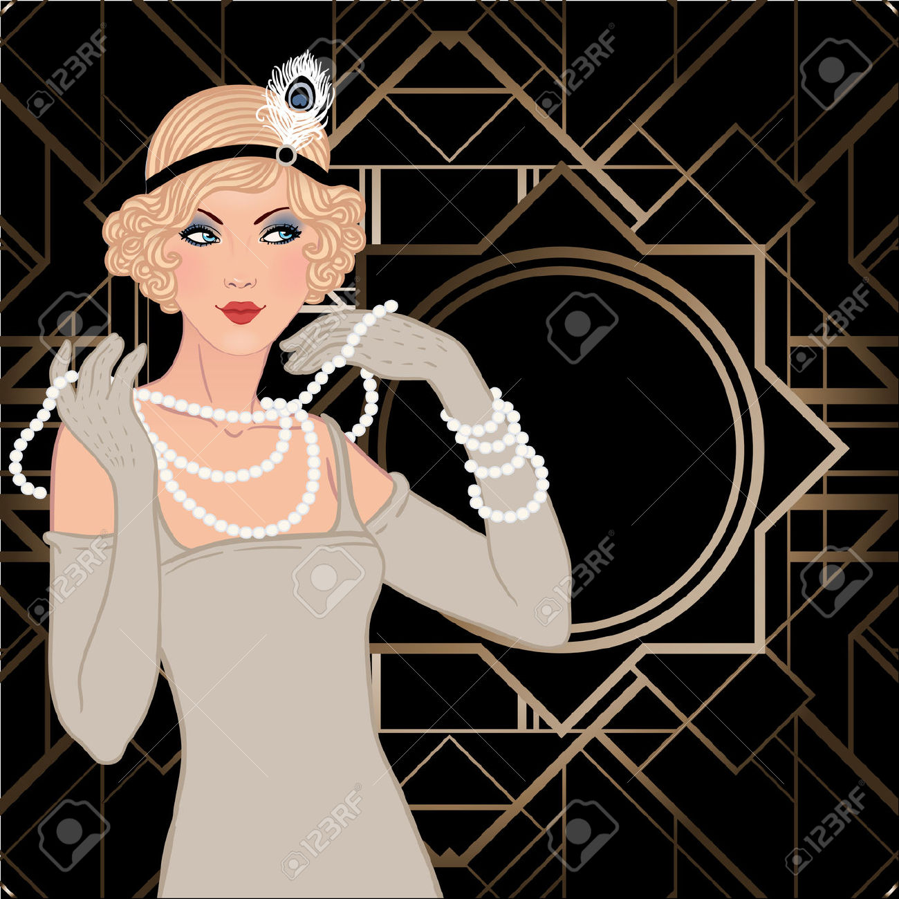 flapper girl cartoon