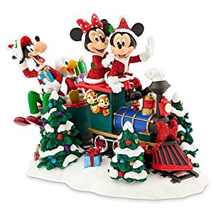 Amazon: Disney Santa Mickey Mouse and Friends on Train Figure 