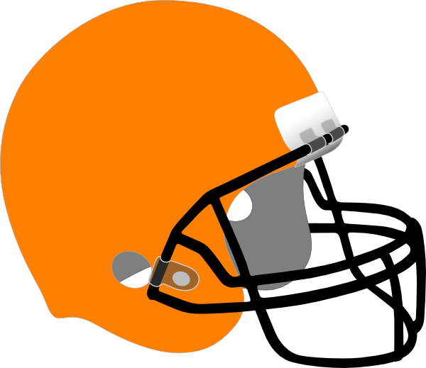Orange Football Helmet Clipart 