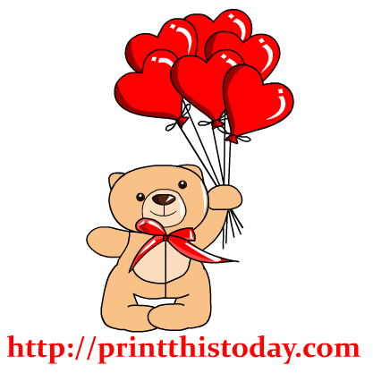 Free Love Teddy Bear Clip Art 