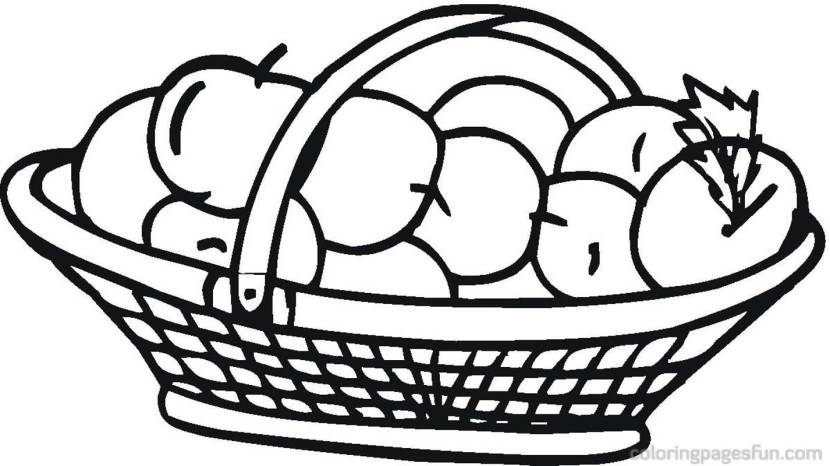 Apple Basket Clip Art Black and White � Clipart Free Download 