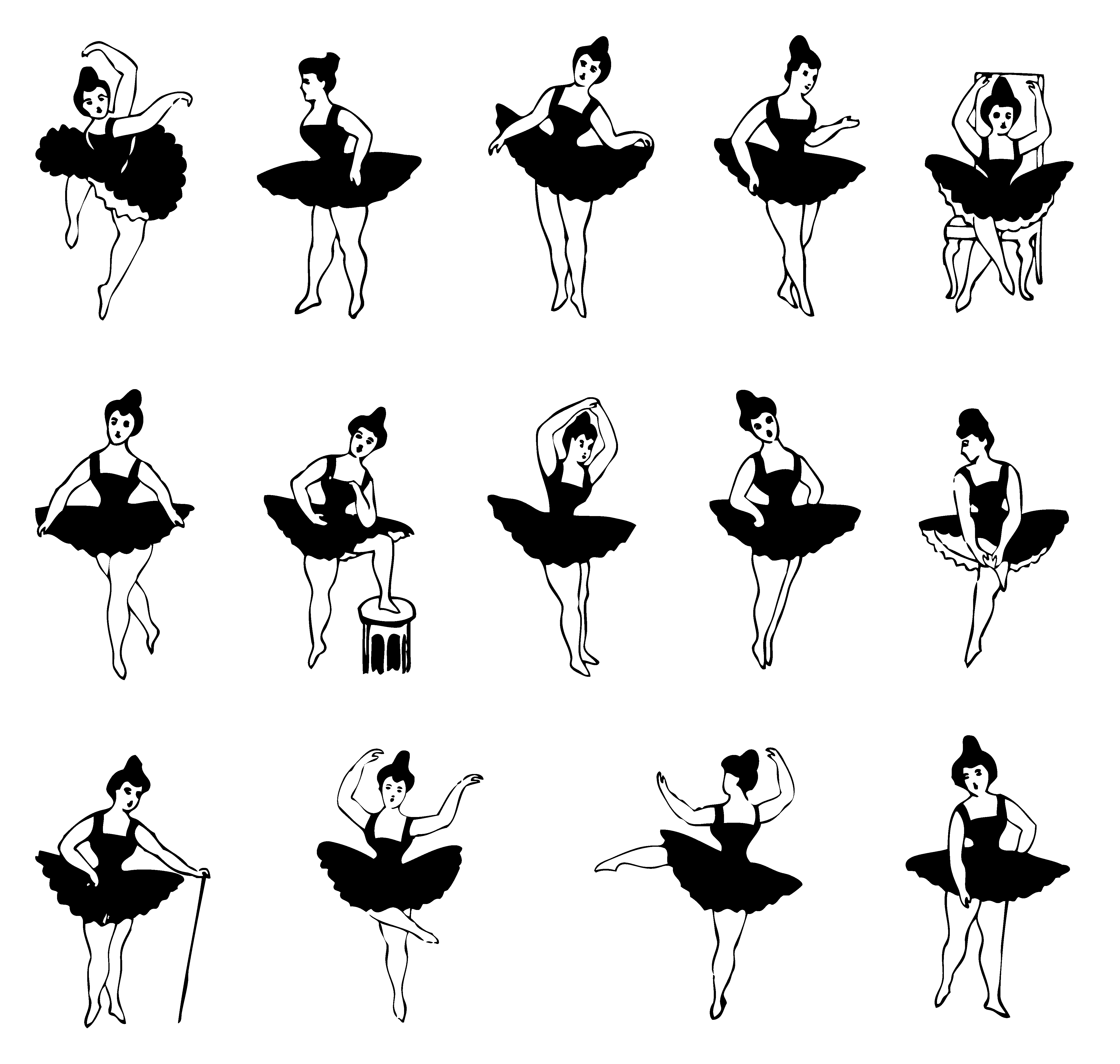 Clipart ballet positions 
