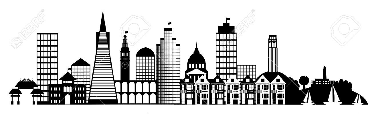 Building clipart black and white 