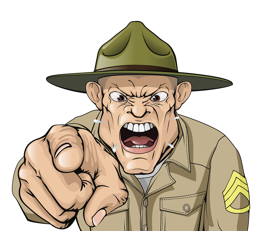 angry drill sergeant - Clip Art Library