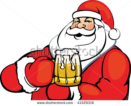 Santa beer clipart 