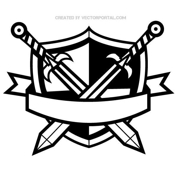 56+ Shield With Swords Clipart 