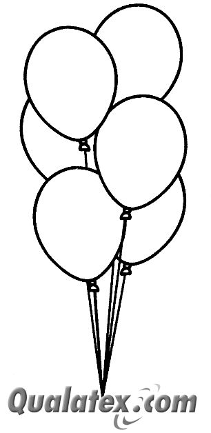 clipart birthday balloons black and white - photo #31