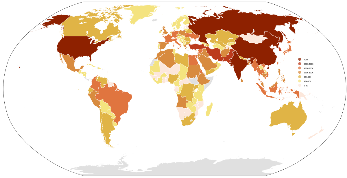 List of countries by number of military and paramilitary personnel 