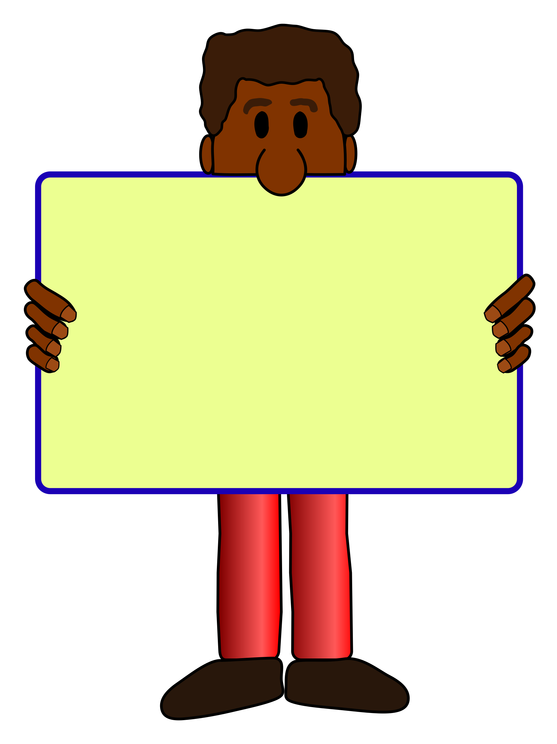 African American Man with yard sign vector clipart 