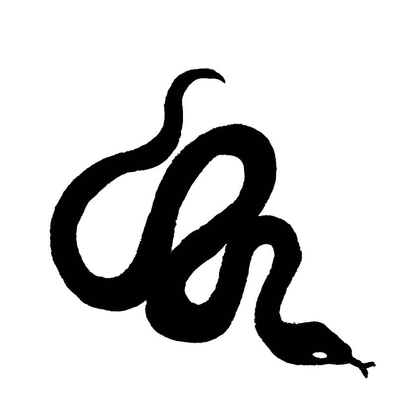Snake clip art black and white 