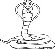 Black cobra snake clipart 