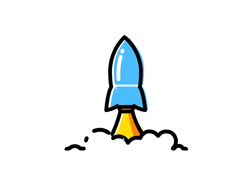 Animated Rocket 