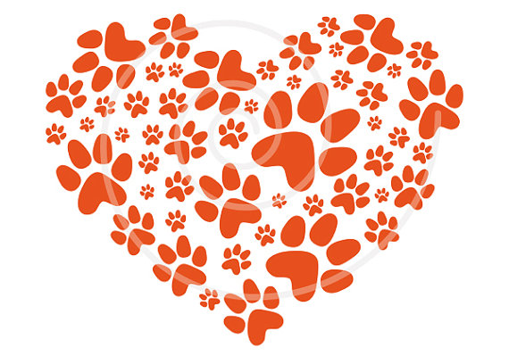 Cat and dog love clipart 
