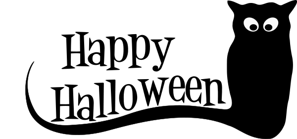Happy Halloween Clipart Black And White 