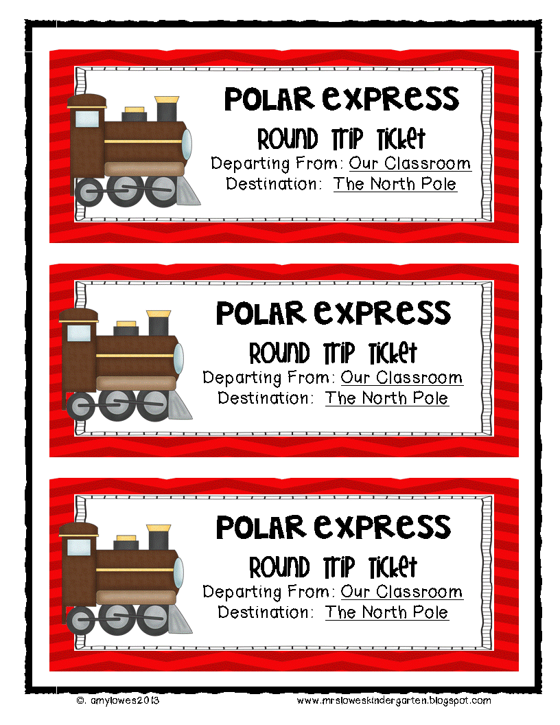 Polar express train ticket clipart.