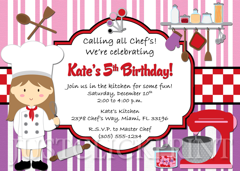 Cooking Party Invitation Template Free Clip Art Library