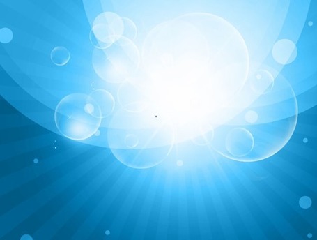 Blue Sky and Circles Background, Clipart 