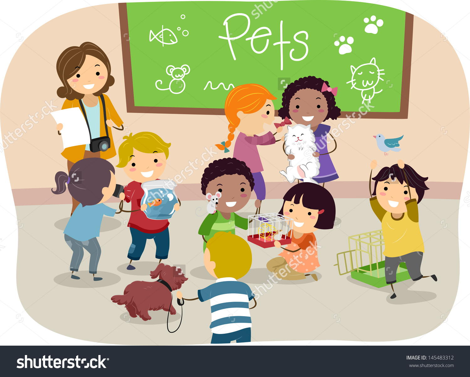 Kids cleaning up classroom clipart 