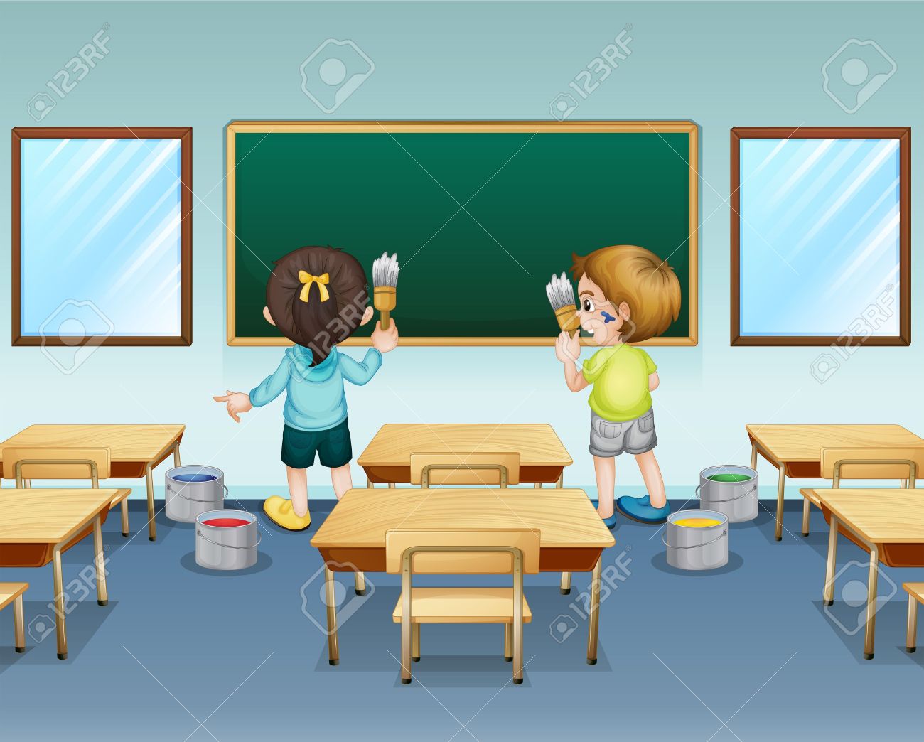 Cleaning class clipart 
