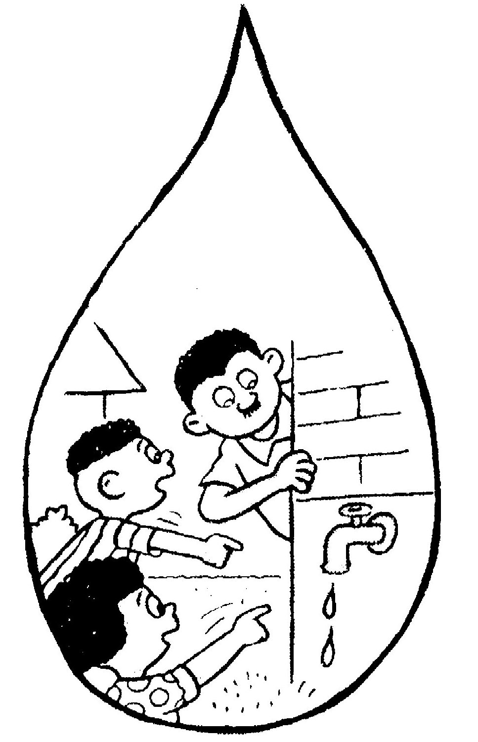 Clean water clipart black and white 