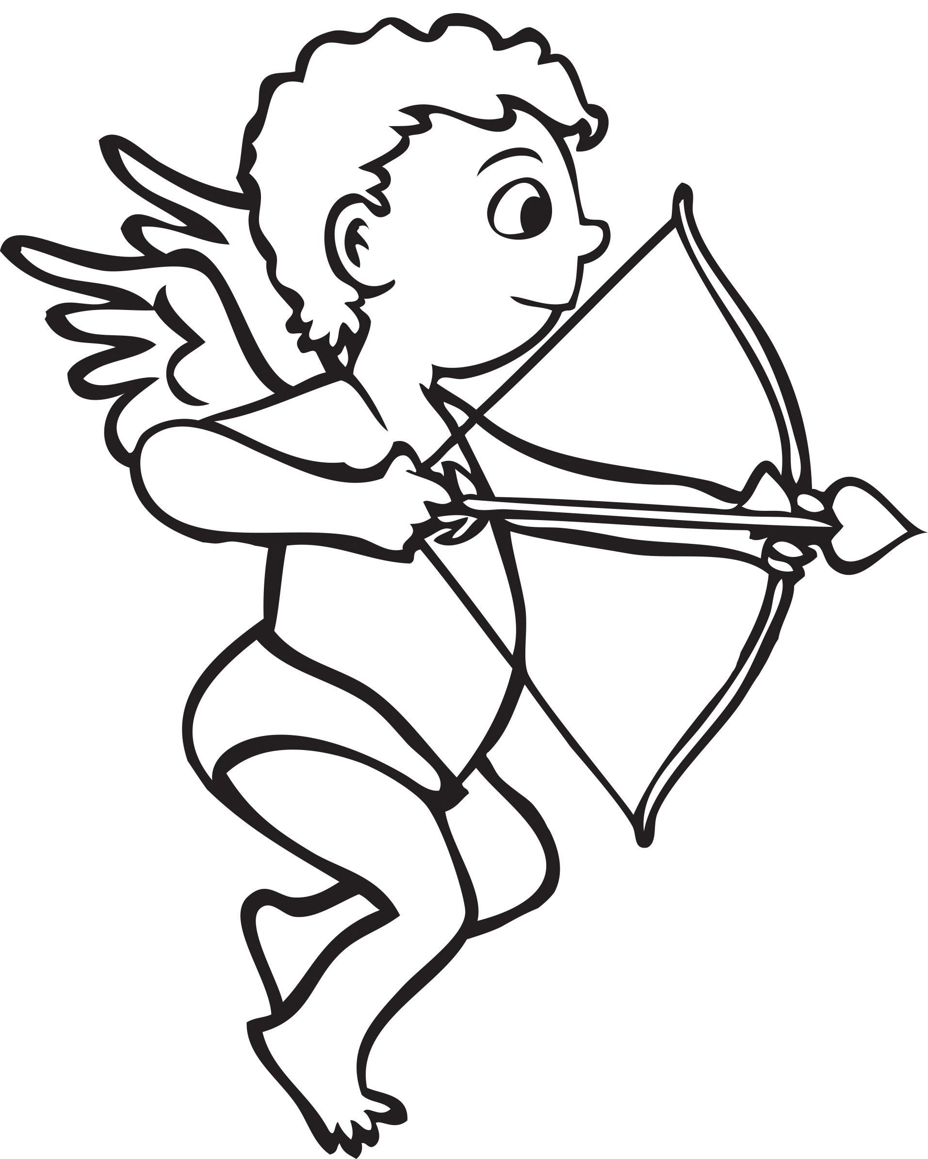 Cupid Clipart Black and White craft projects, Black and White 