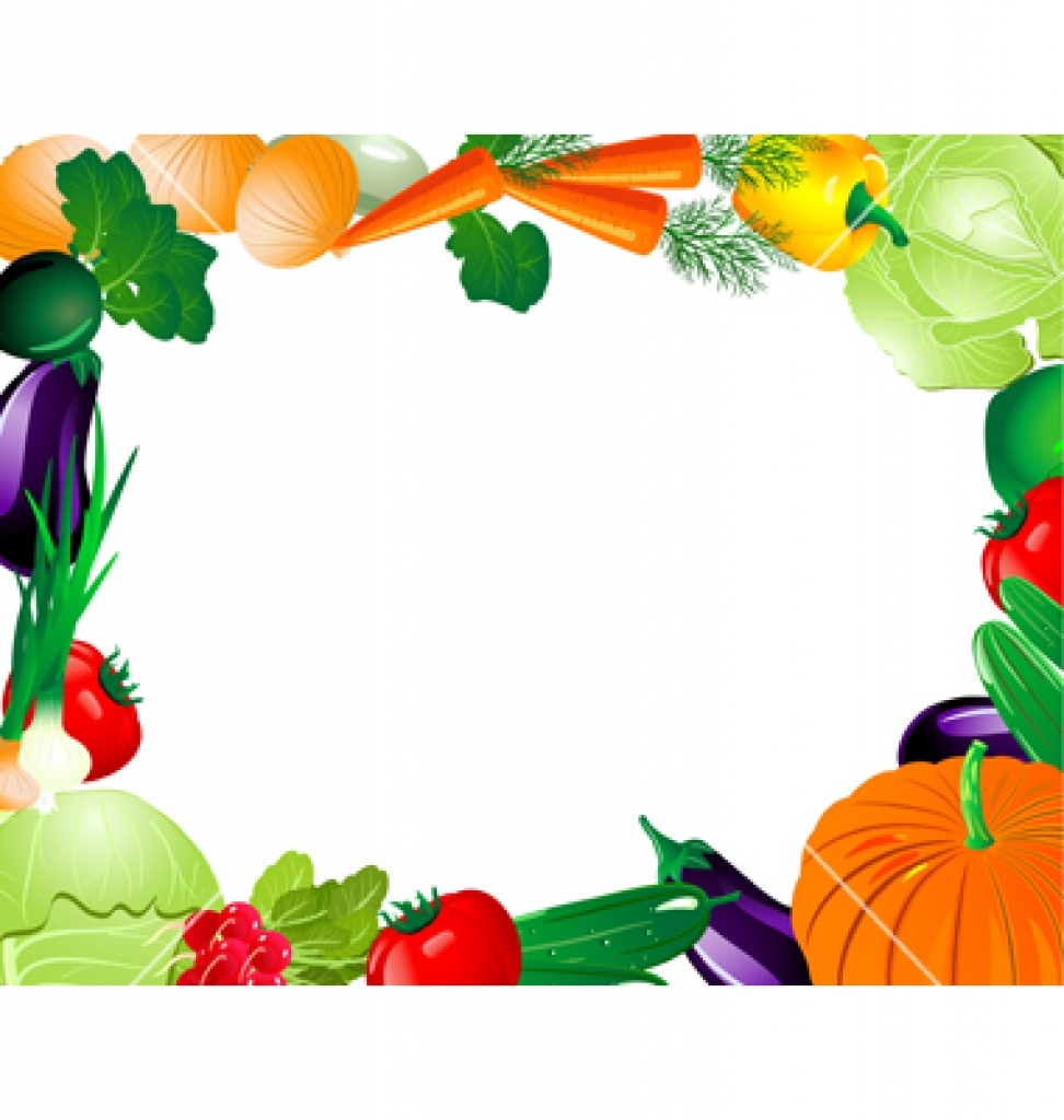 fruit and vegetables border clipart