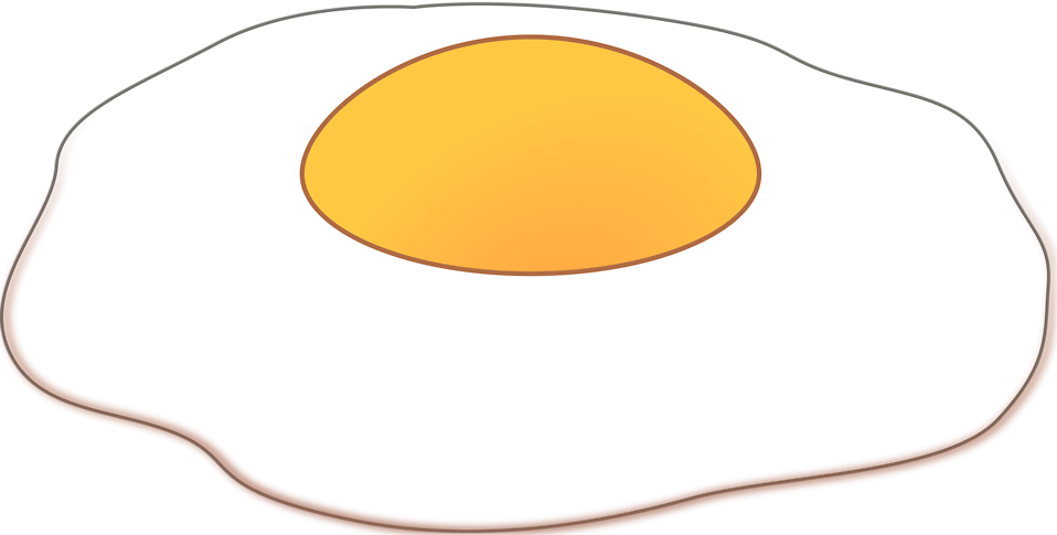 Fried egg clipart black and white 