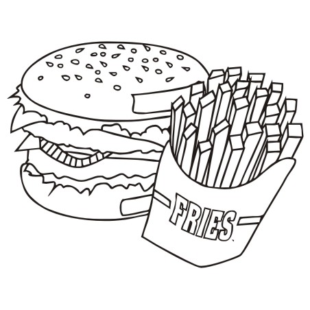 Burger And Fries Clipart 