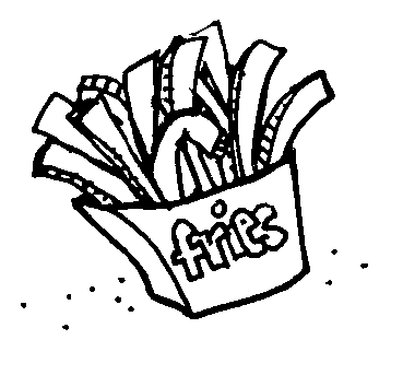Black And White French Fries Clip Art. Snowjet.co 