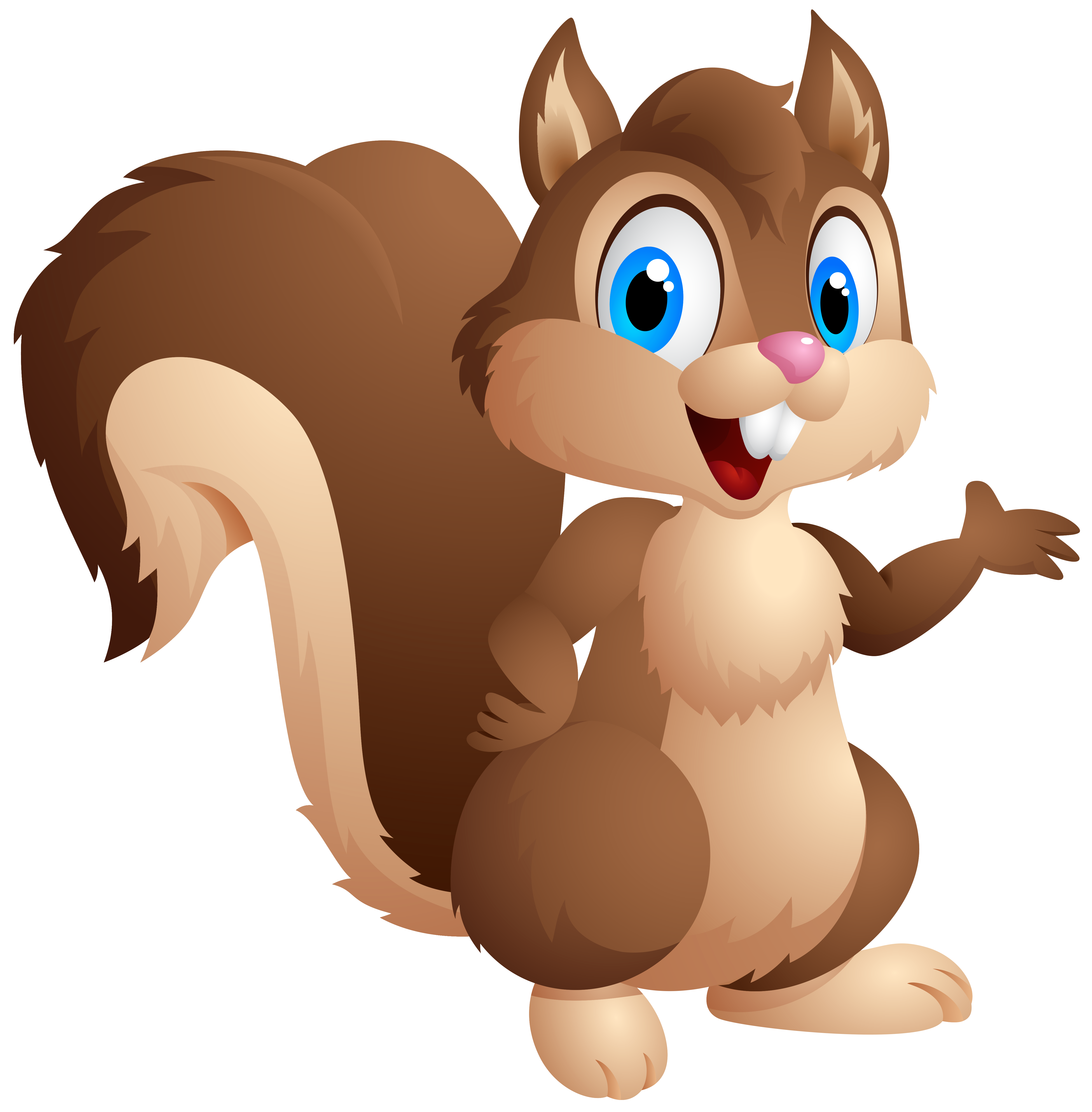 Cute Squirrel Cartoon PNG Clipart Image 