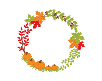 Autumn wreath clipart 