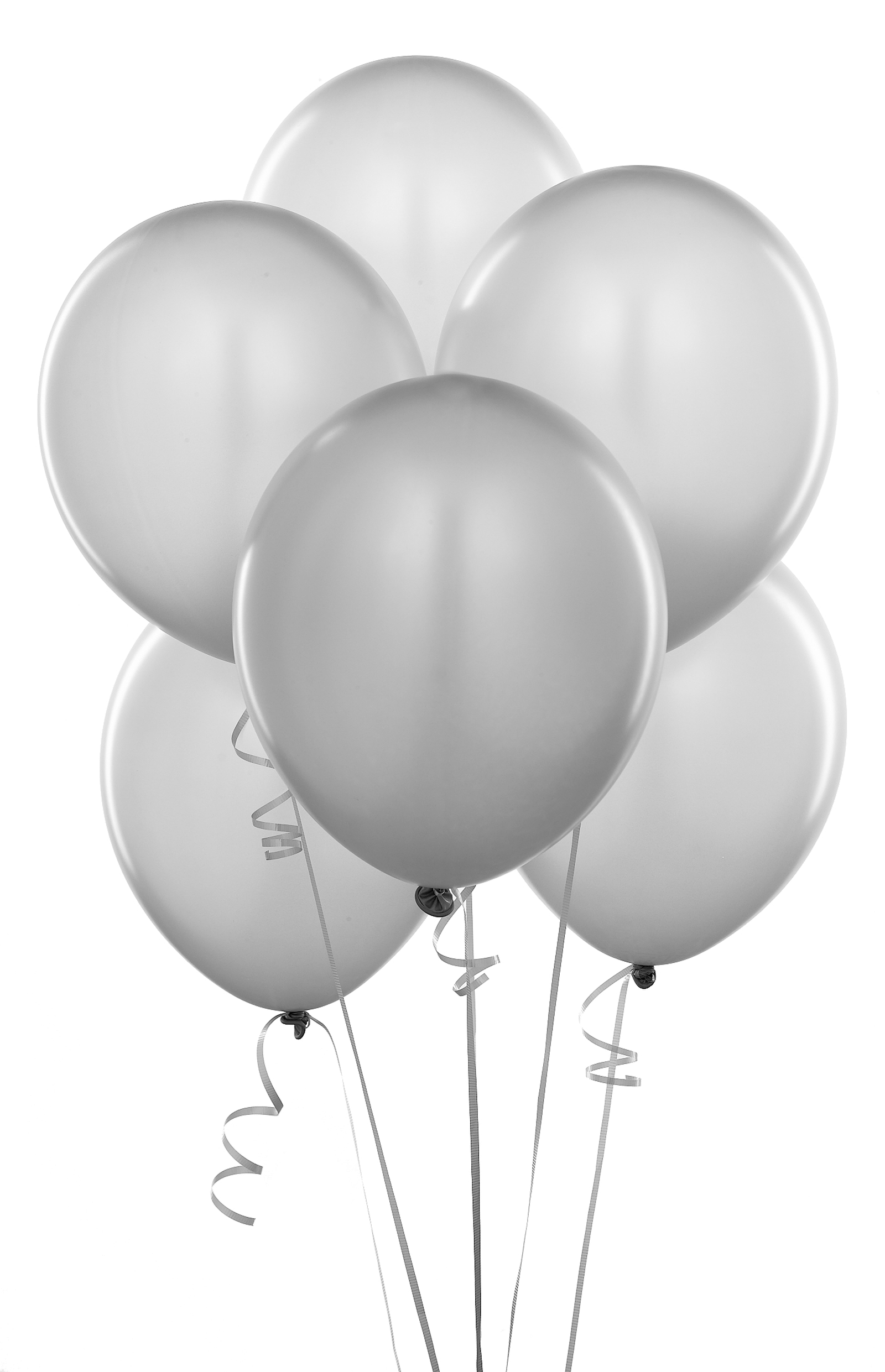 silver balloons transparent background - Clip Art Library