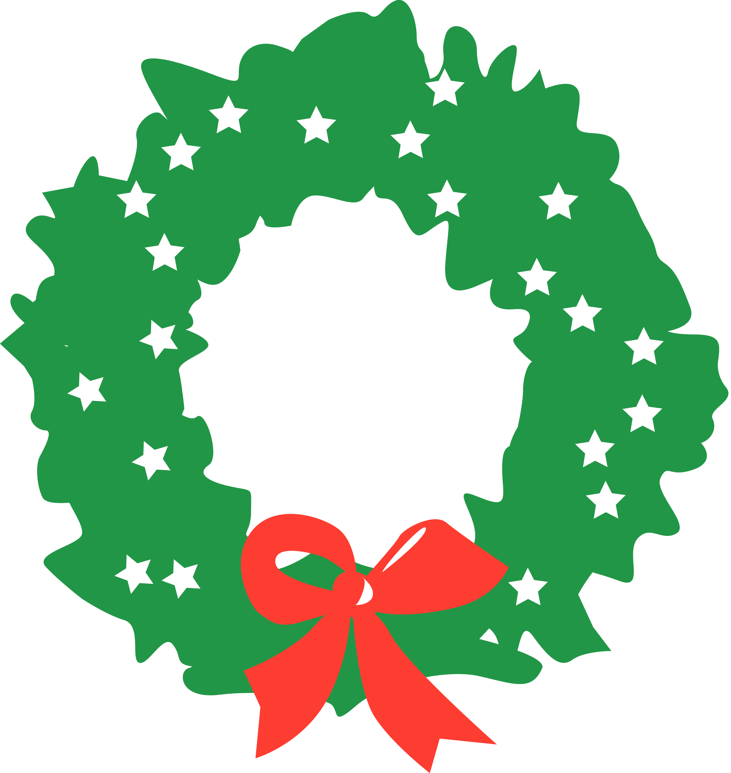 christmas wreath silhouette png Clip Art Library