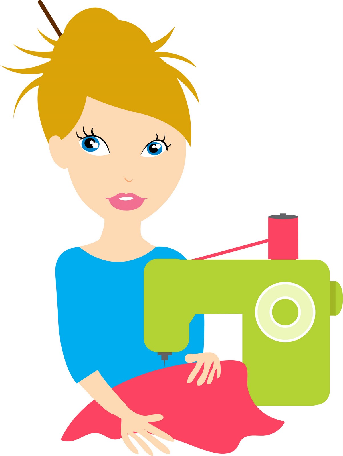 Person sewing clipart 
