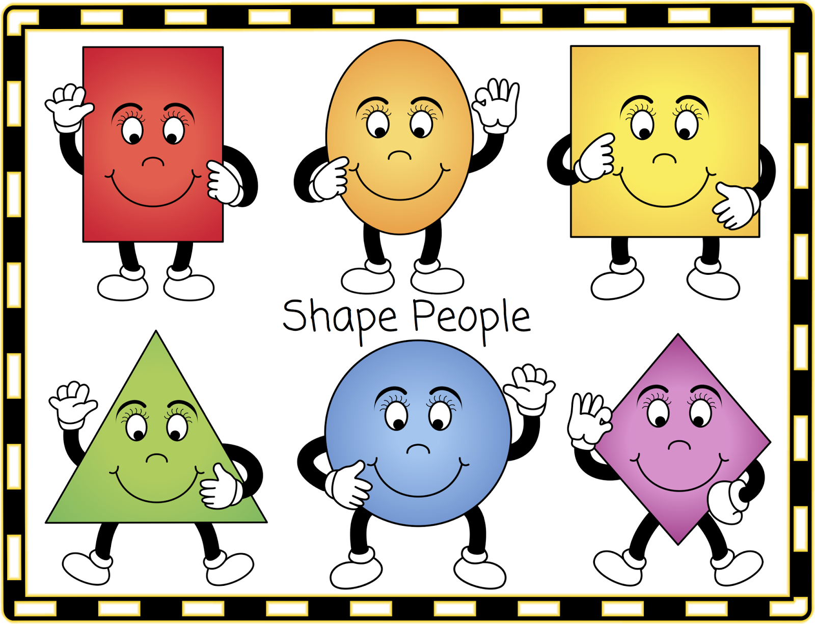 cartoon 2d shapes clipart - Clip Art Library