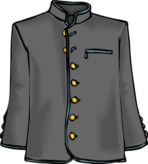 Black jacket clipart 