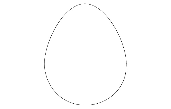 One Easter Egg Outline Clipart 
