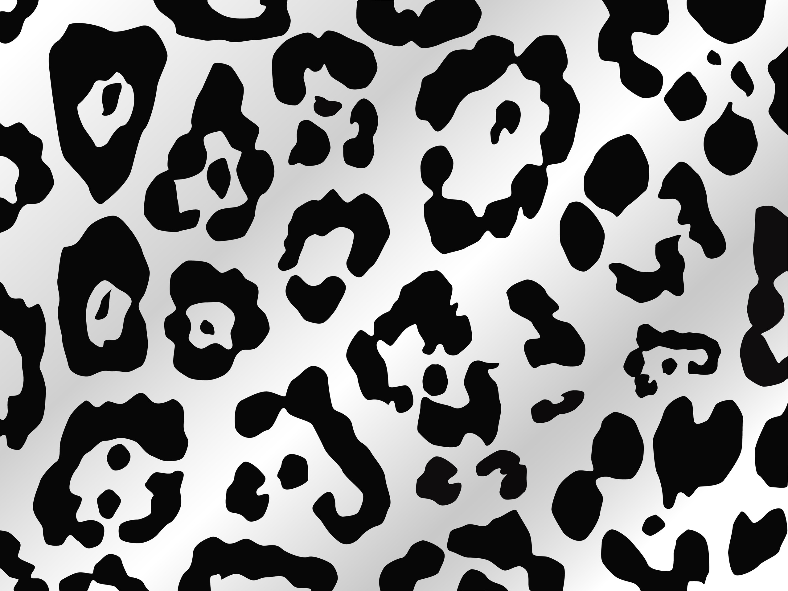 Cheetah Print Black And White Clipart 