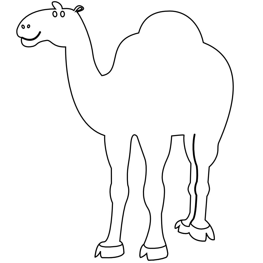 Camel Clipart Black And White 
