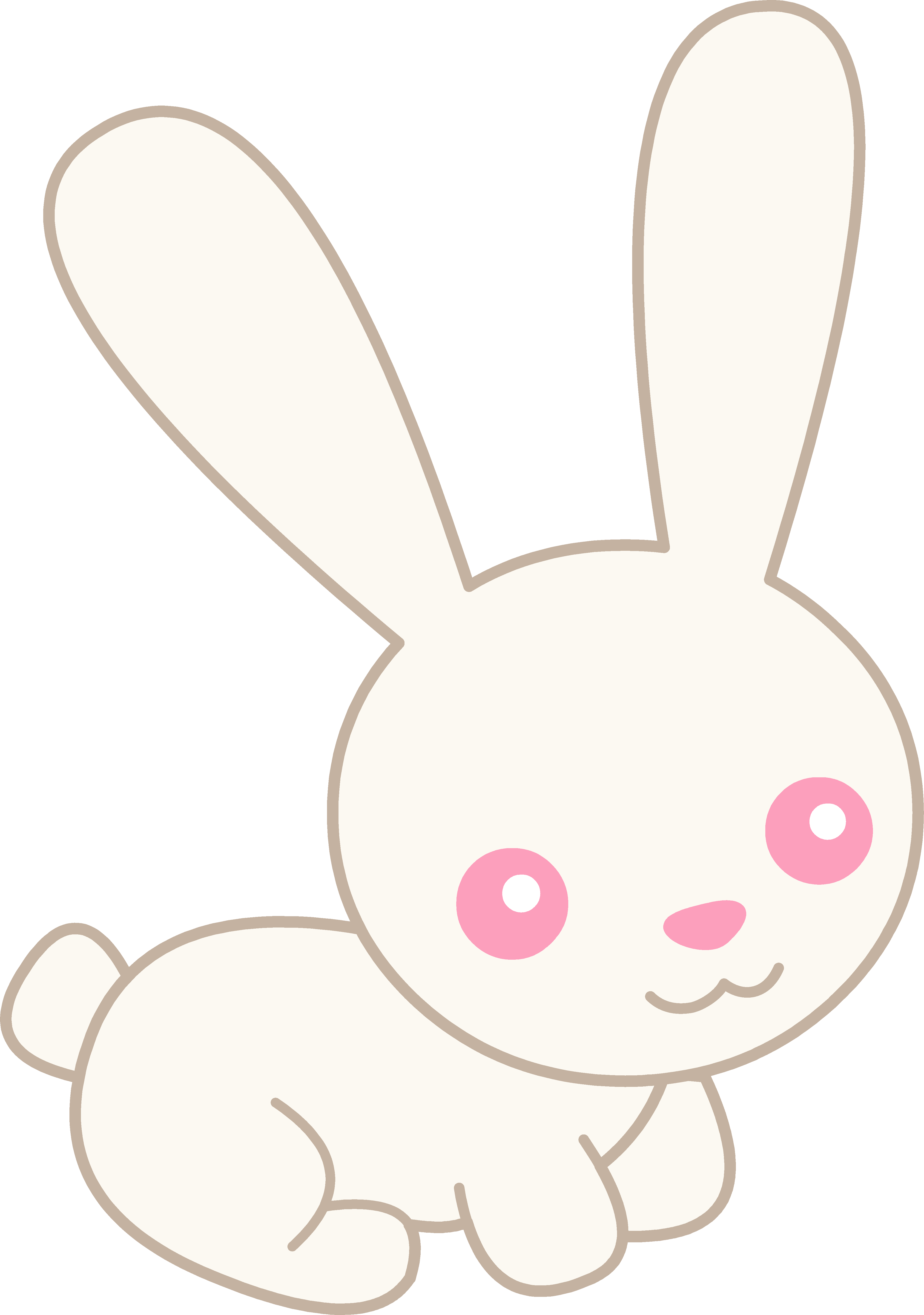 Cute bunny looking up clipart 