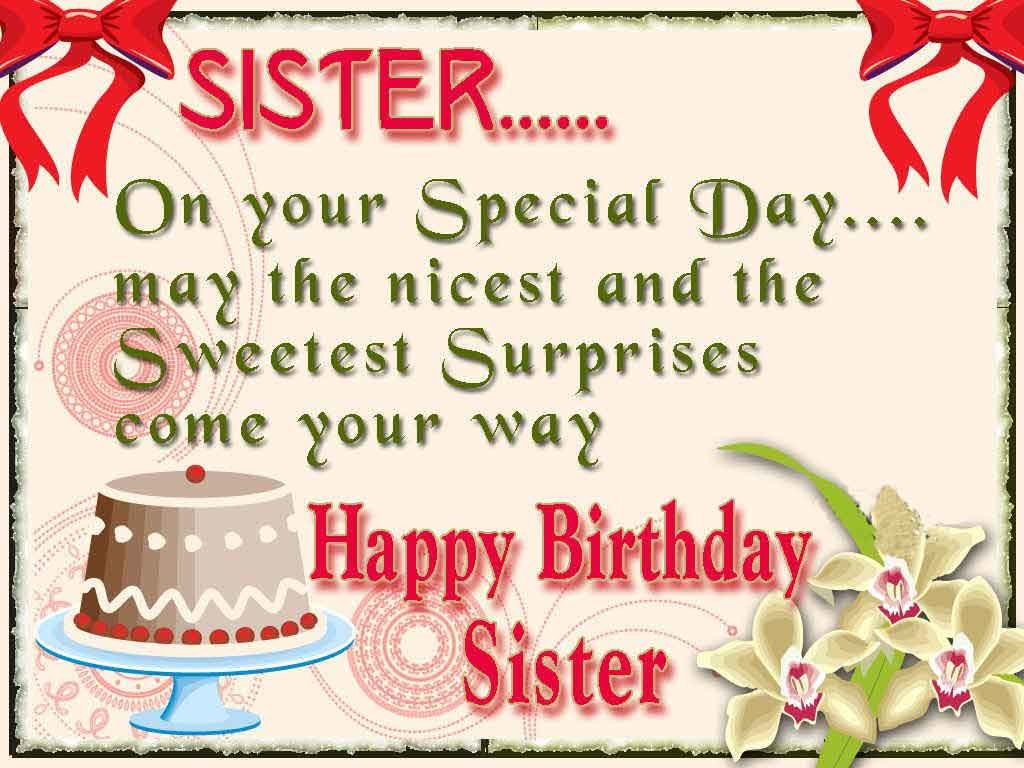 Happy Birthday Sister Cards Free Printable