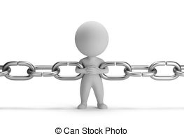 People in chains clipart 